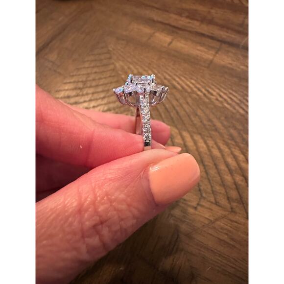 2 Carat Floral Moissanite Ring - Picture 10 of 12